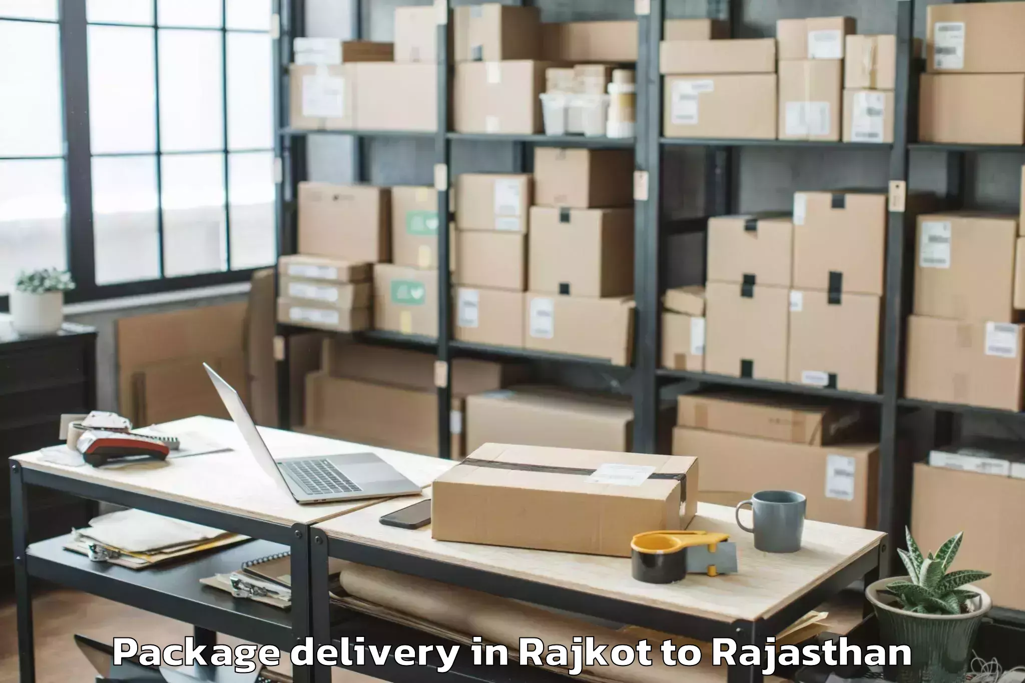 Reliable Rajkot to Maharaja Surajmal Brij Univers Package Delivery